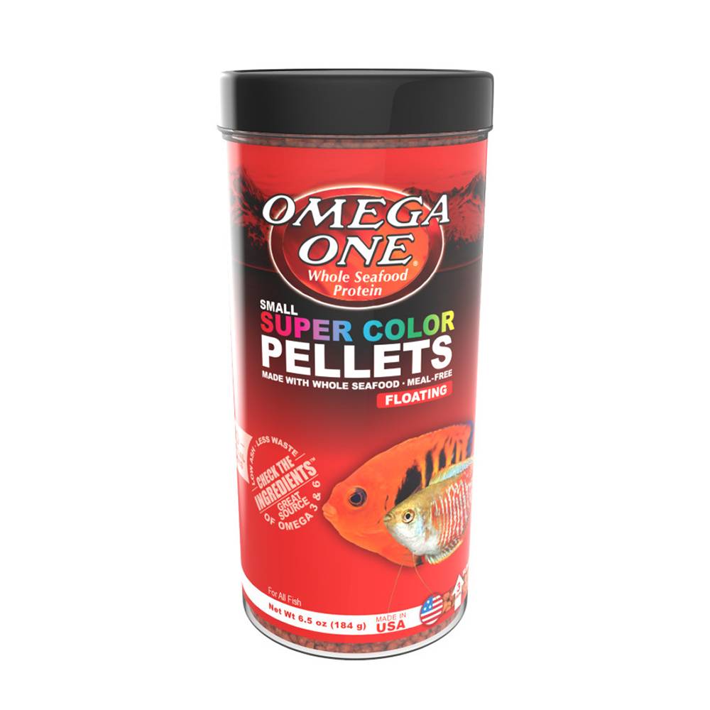 Omega One Super Color Floating Pellets Fish Food 6.5-oz