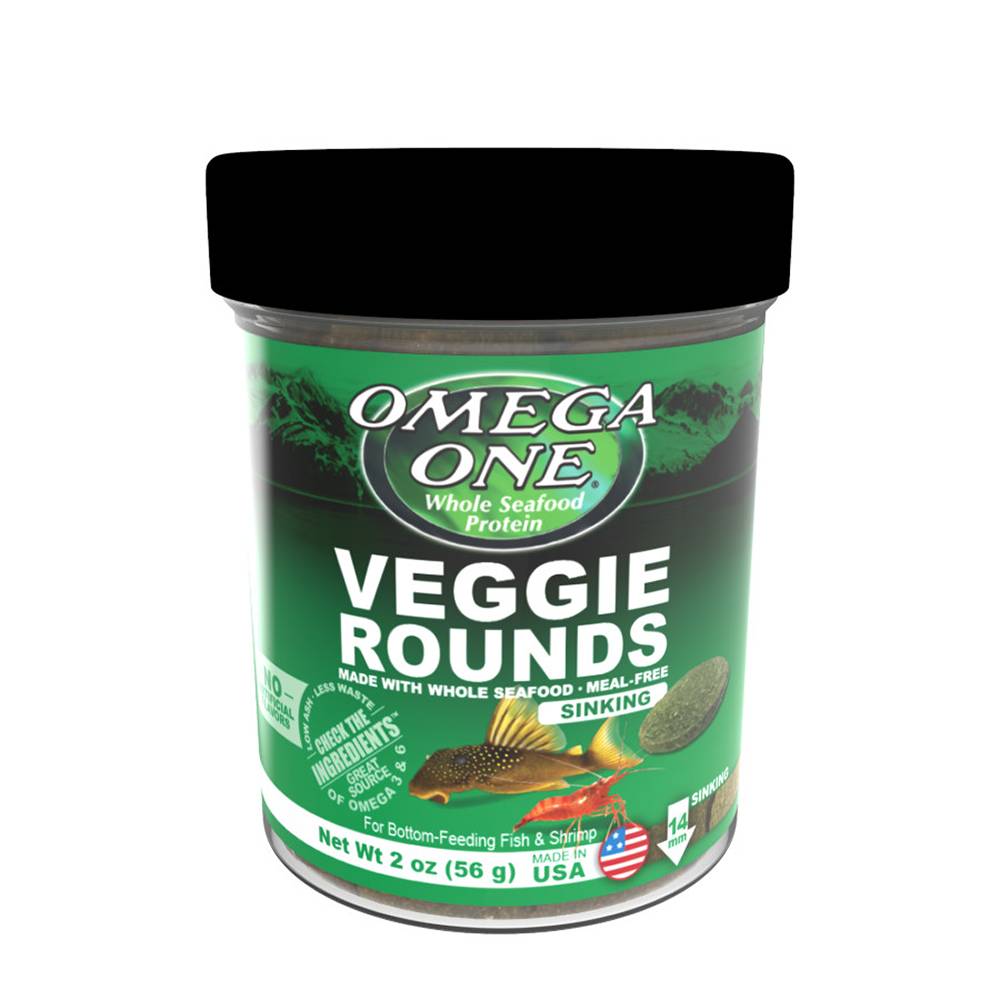 Omega One Veggie Rounds Fish Food 2 ounce