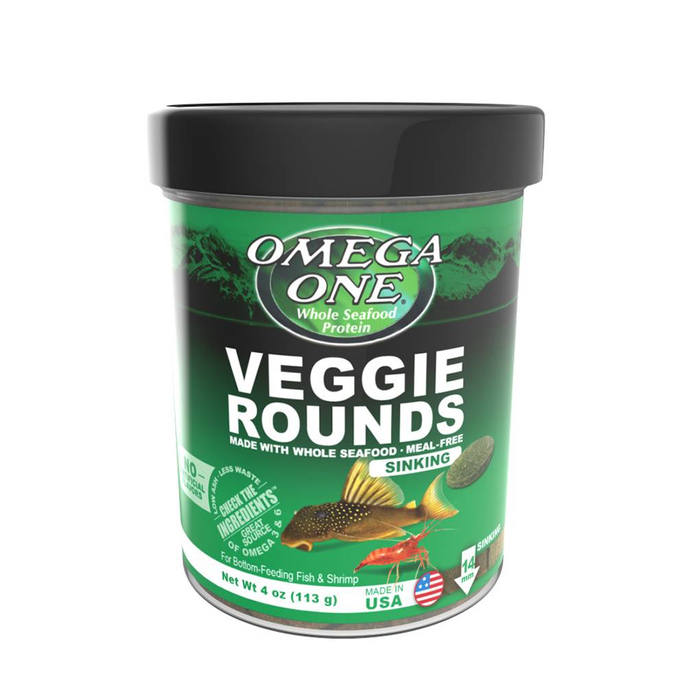 Omega One Veggie Rounds Fish Food 4.2 ounce