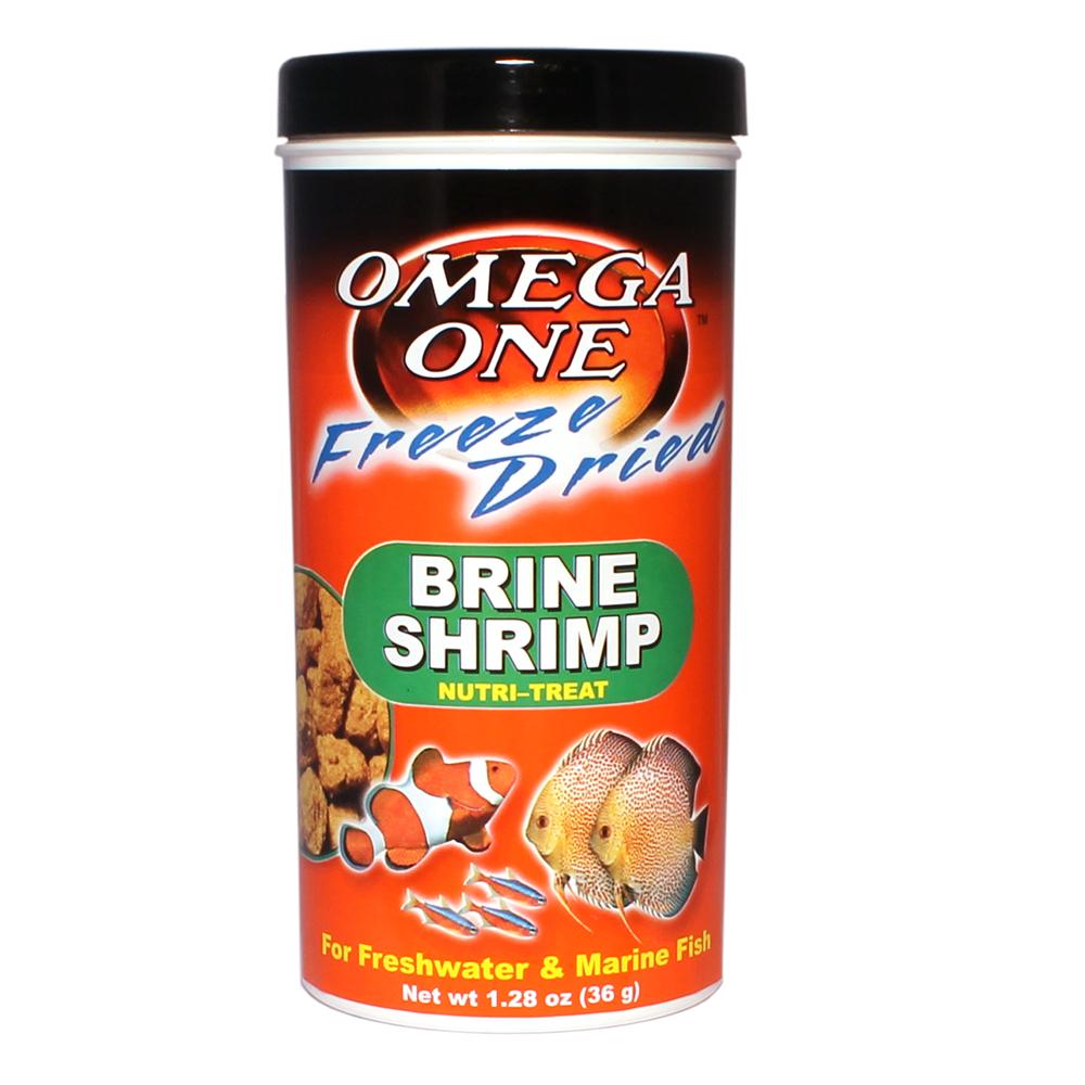 Omega One Freeze-Dried Brine Shrimp Fish Food 1.28 ounce