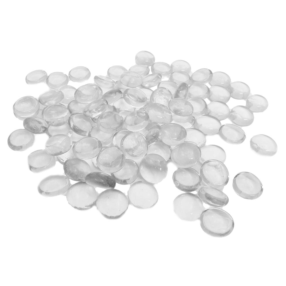 Gem Stones Flat Marbles Clear Aquarium Decoration
