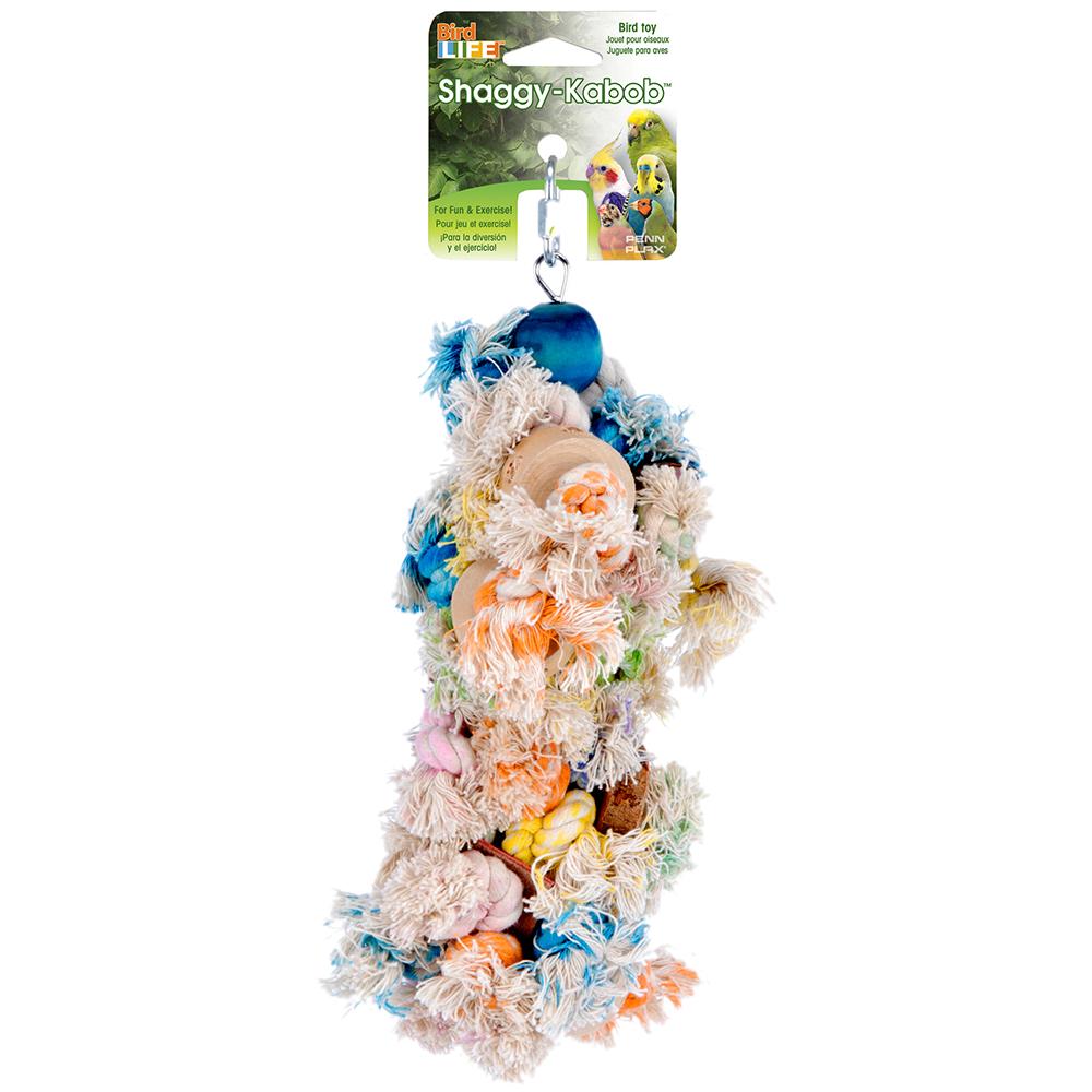 Penn Plax Shaggy Kabob Large Bird Toy