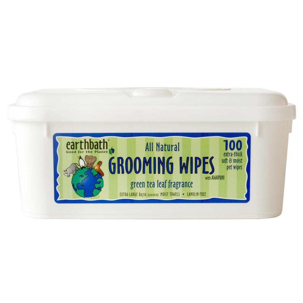 Earthbath Pet Grooming Wipes Green Tea Leaf Fragrance