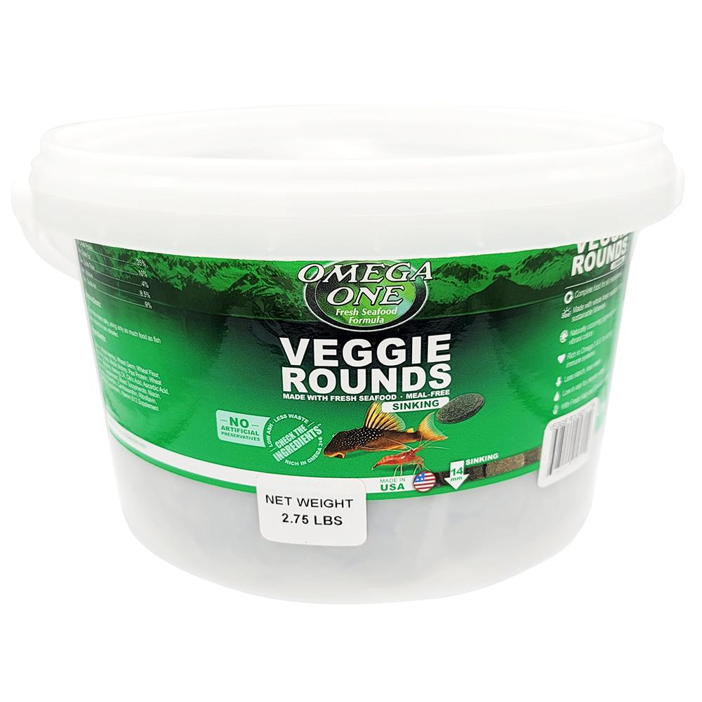 Omega One Veggie Rounds Fish Food 2.75 lb Bulk Economy Size