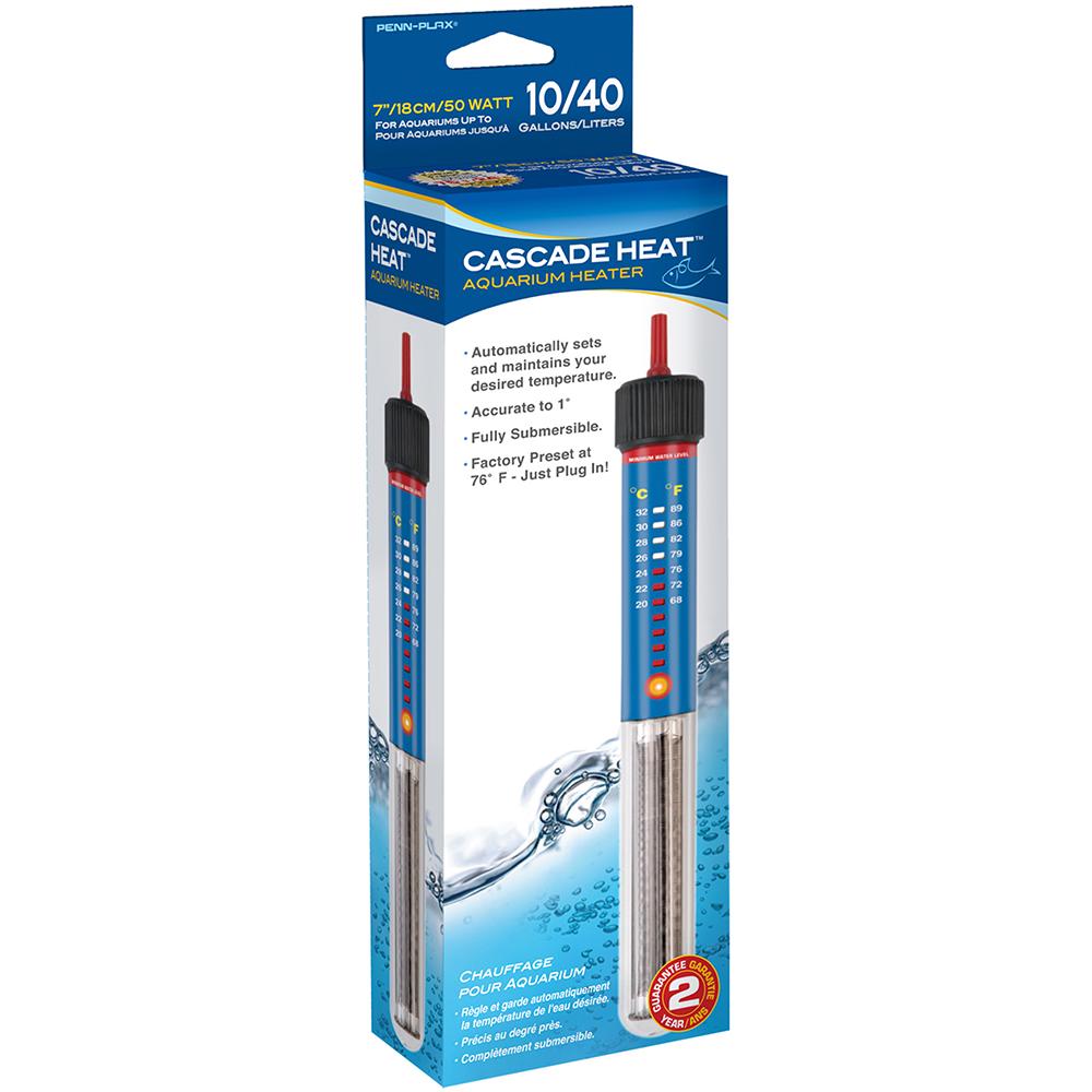 Submersible Heater 7in 50 Watt for 10 Gallon Aquarium