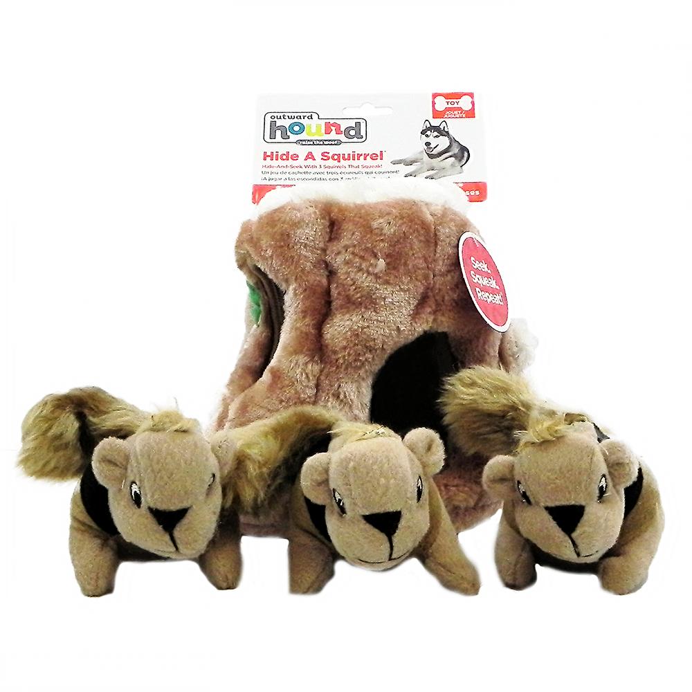 Puzzle Plush Hide A Squirrel Dog Toy