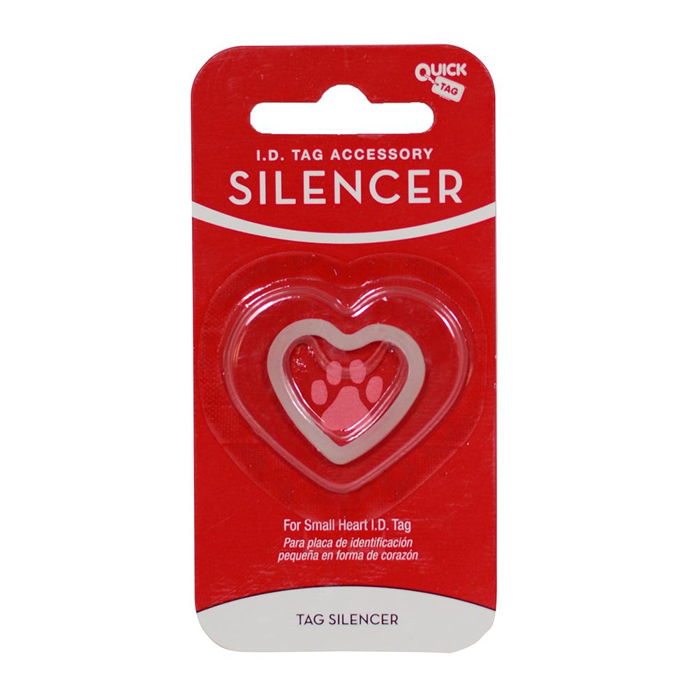 Dog Tag Silencer Heart Sm