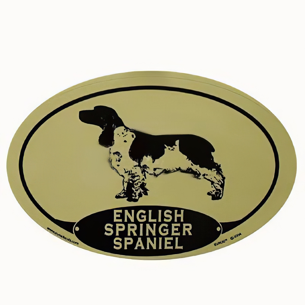 Euro Style Oval Dog Decal English Springer Spaniel