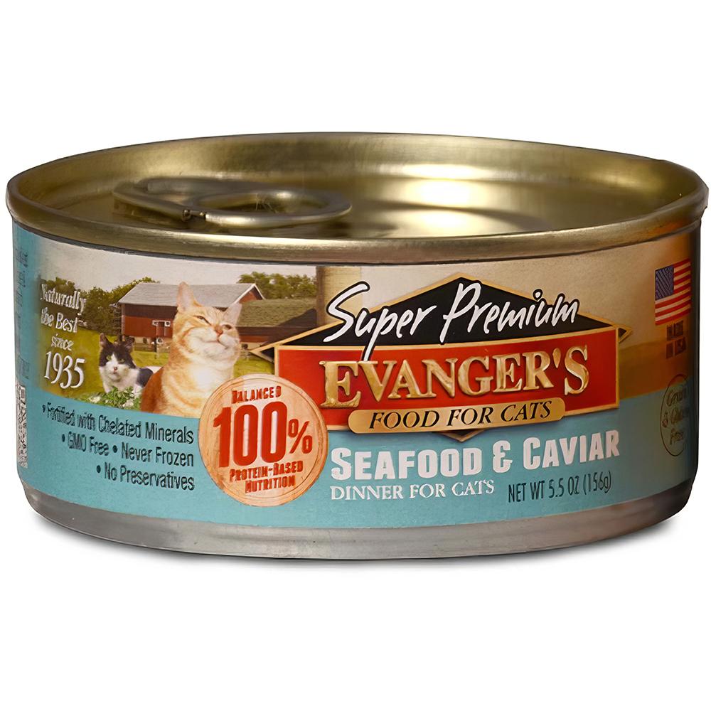 Evanger's Seafood & Caviar Dinner Canned Cat Food 5 oz