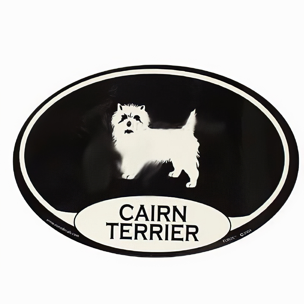 Euro Style Oval Dog Decal Cairn Terrier