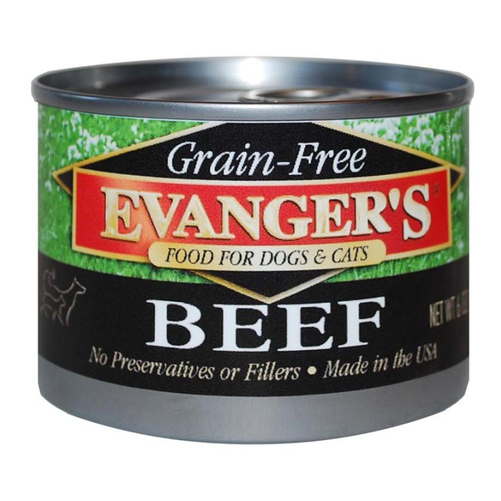 Evanger's Beef Canned Dog and Cat Food 6 oz
