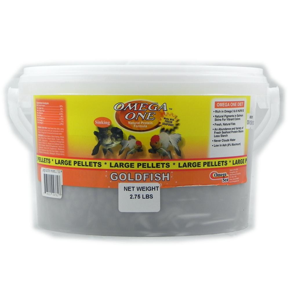 Omega One Large Sinking Goldfish Pellets Fish Food 2.75-Lbs.