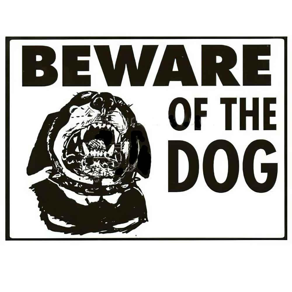 Sign Beware of the Dog Rottweiller 12 x 9 inch Aluminum