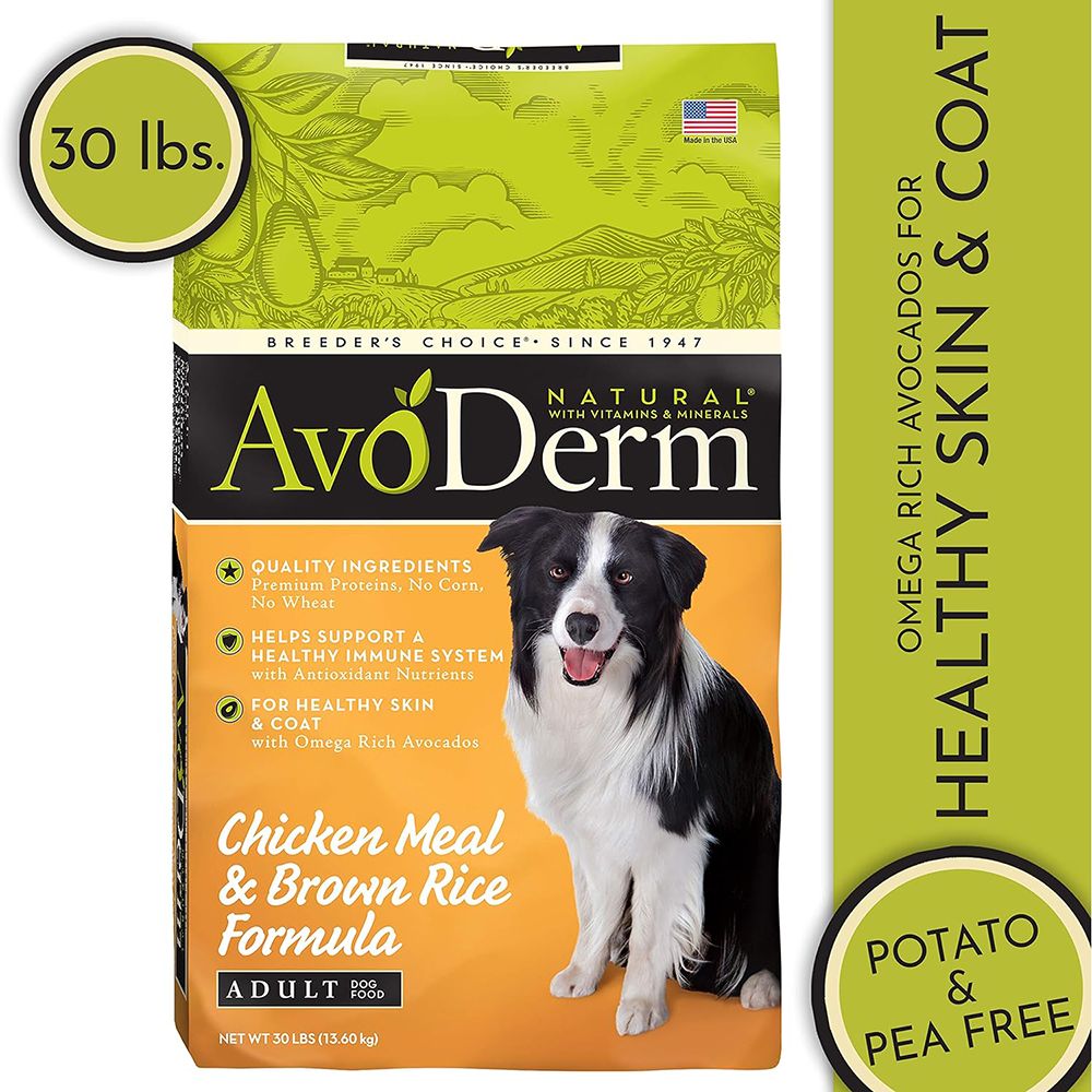 AvoDerm Chicken & Brown Rice Adult Dog Food 30lb
