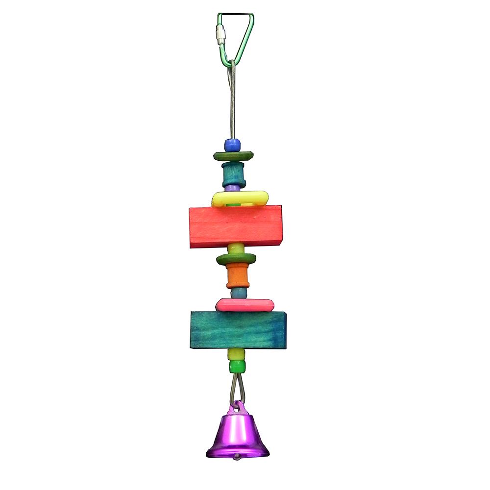 Bird Brainers Wood Beads with Bell Bird Toy