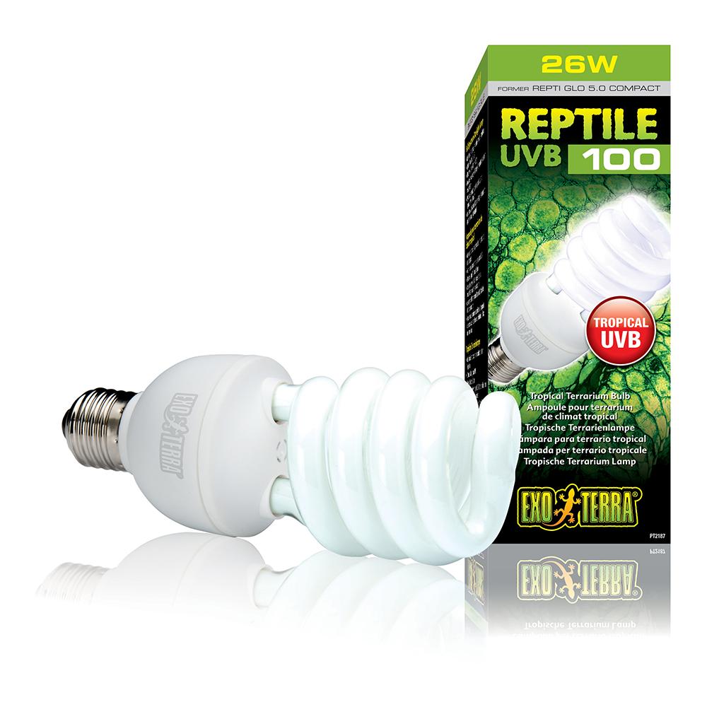 Exo Terra Reptile UVB 100 Terrarium Lamp 26 watt