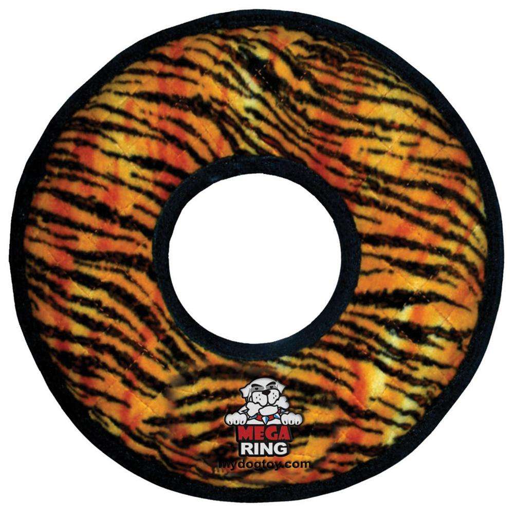 MEGA Tuffy's Rumble Ring-Tiger Print Dog Toy