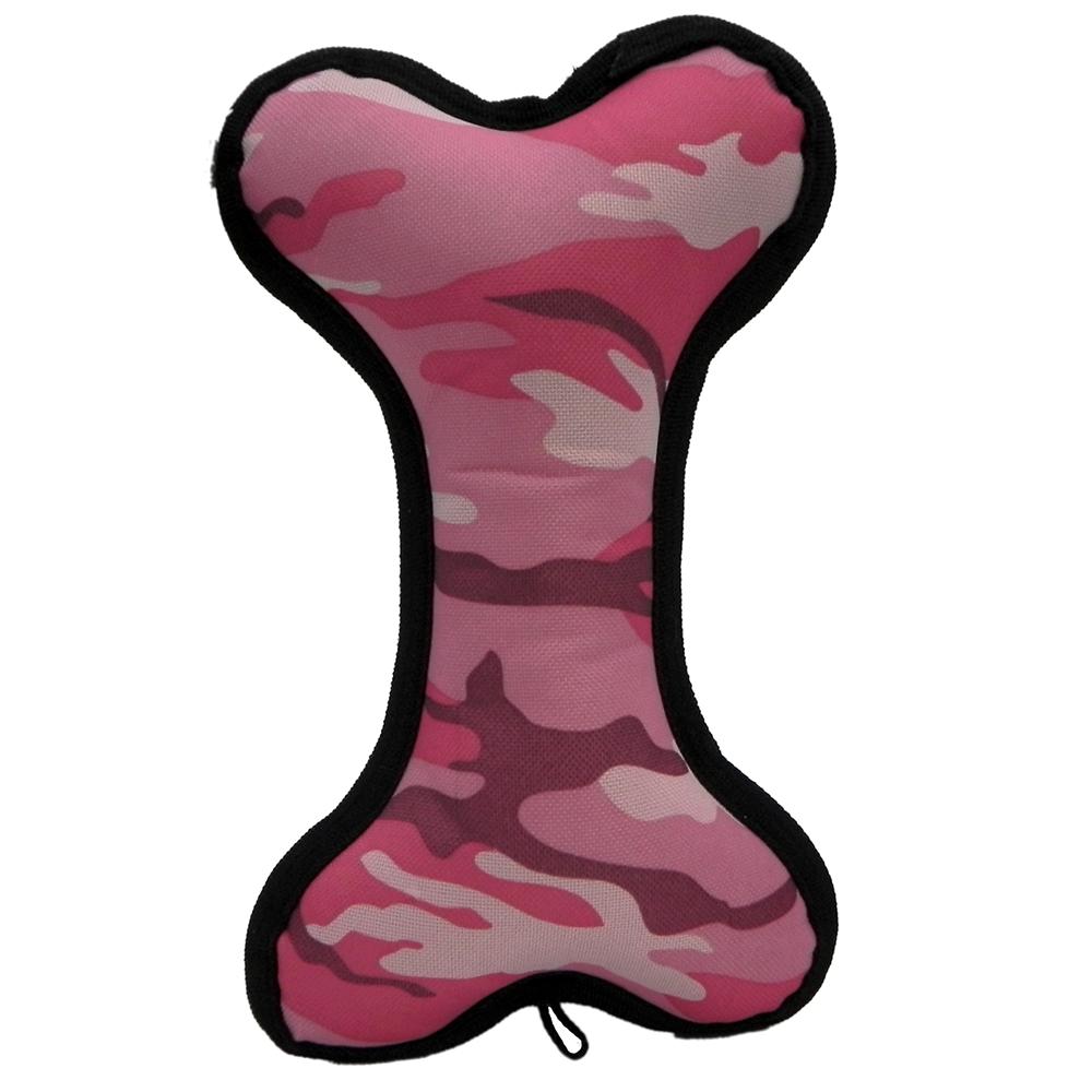 Zanies Toughstructable Large Pink Camo Bone Dog Toy