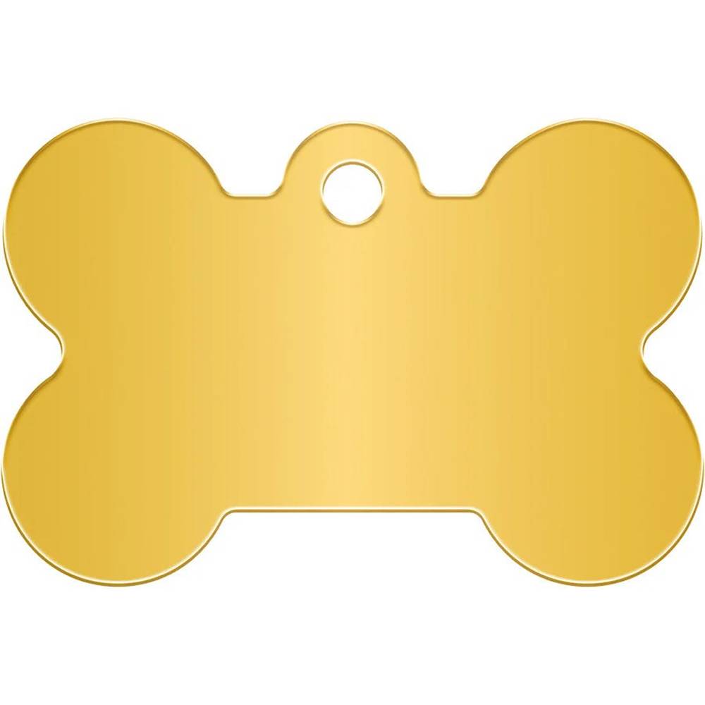 Engraved ID Tag Bone Mustard