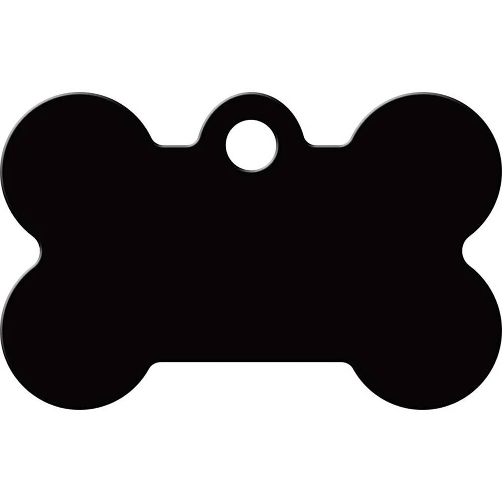 Engraved ID Tag Bone Black