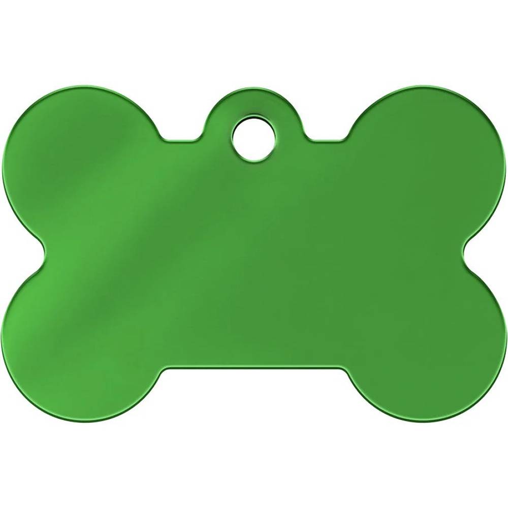 Engraved ID Tag lg Bone Light Green