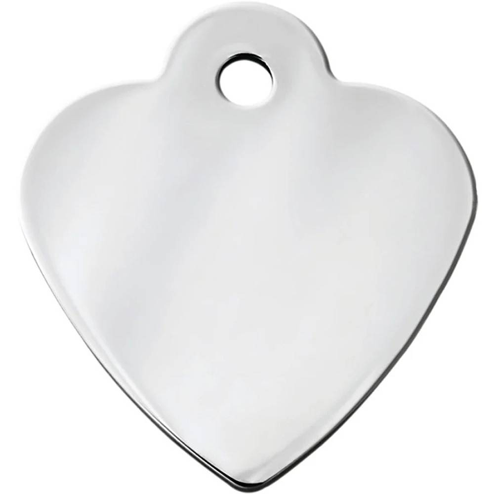 Engraved ID Tag Chrome Heart Small