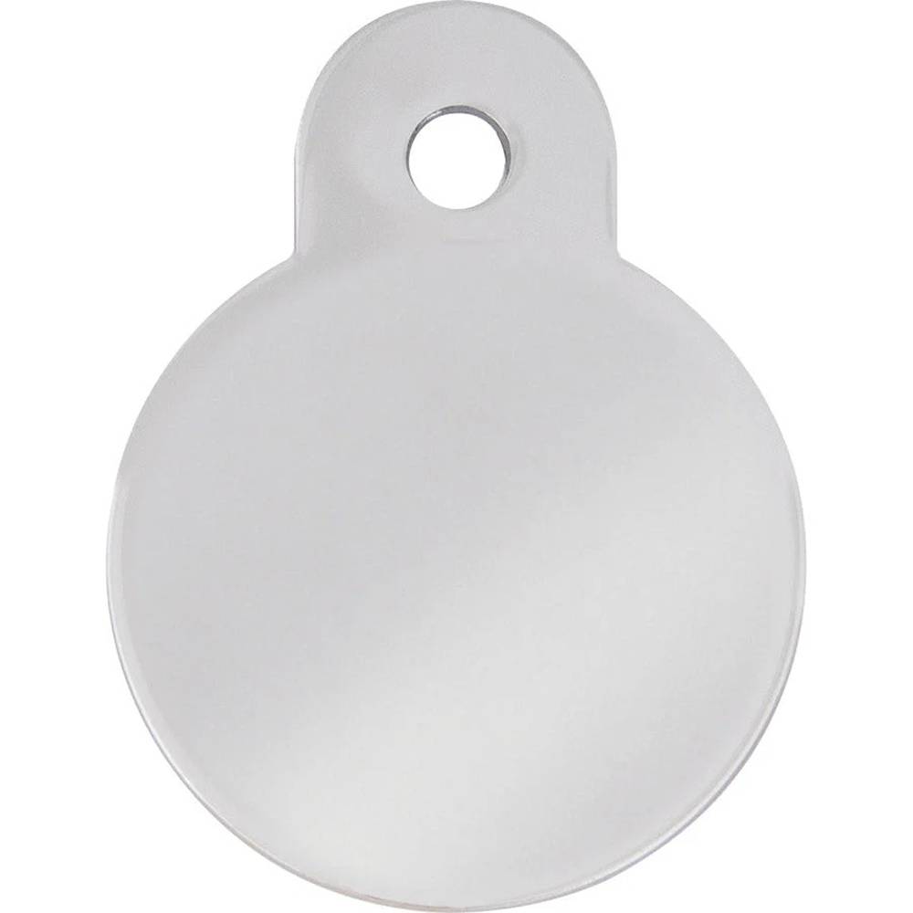 Engraved ID Tag Chrome Circle Small