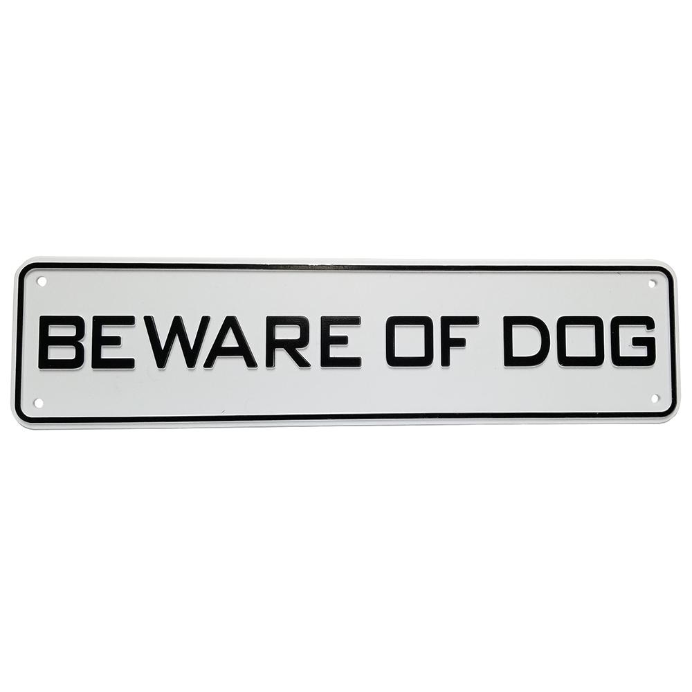 Beware of Dog 12 by 3-inch Plastic Sign