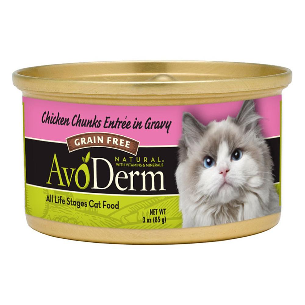 AvoDerm Select Cuts Chicken Chunks Canned Cat Food case