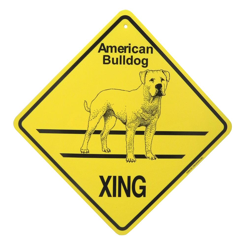 Xing Sign American Bulldog Plastic 10.5 x 10.5 inches