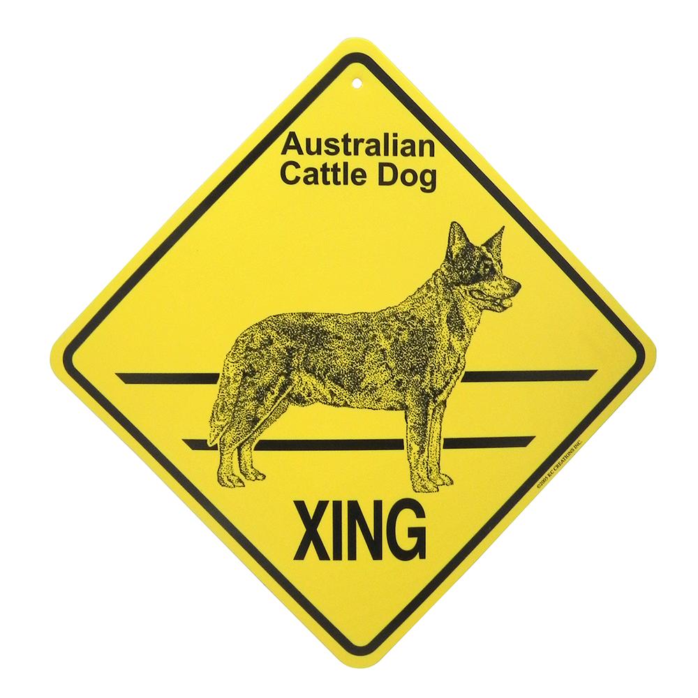 Xing Sign Australian Cattle Dog Plastic 10.5 x 10.5 inches