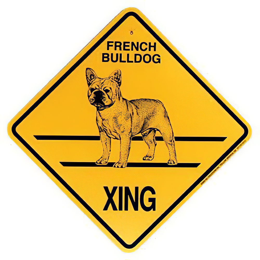 Xing Sign French Bulldog Plastic 10.5 x 10.5 inches