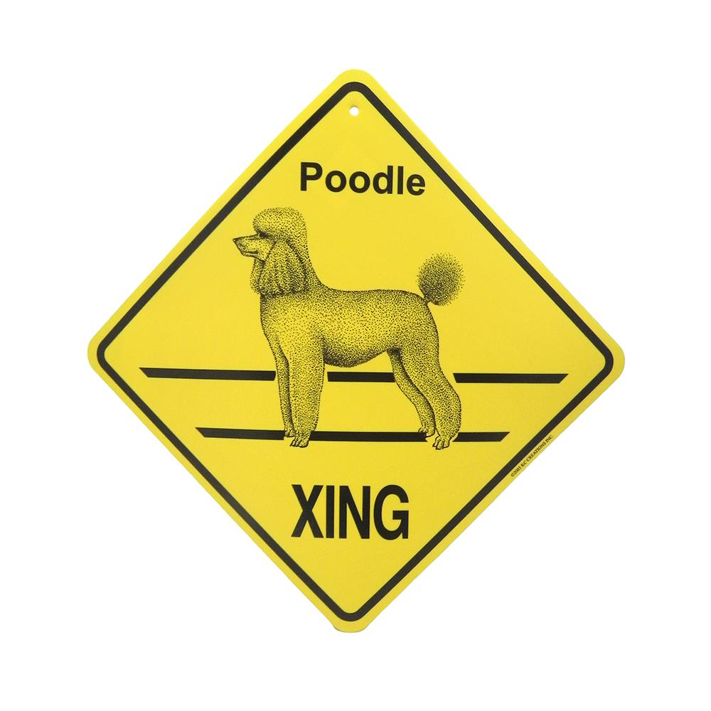 Xing Sign Poodle Plastic 10.5 x 10.5 inches