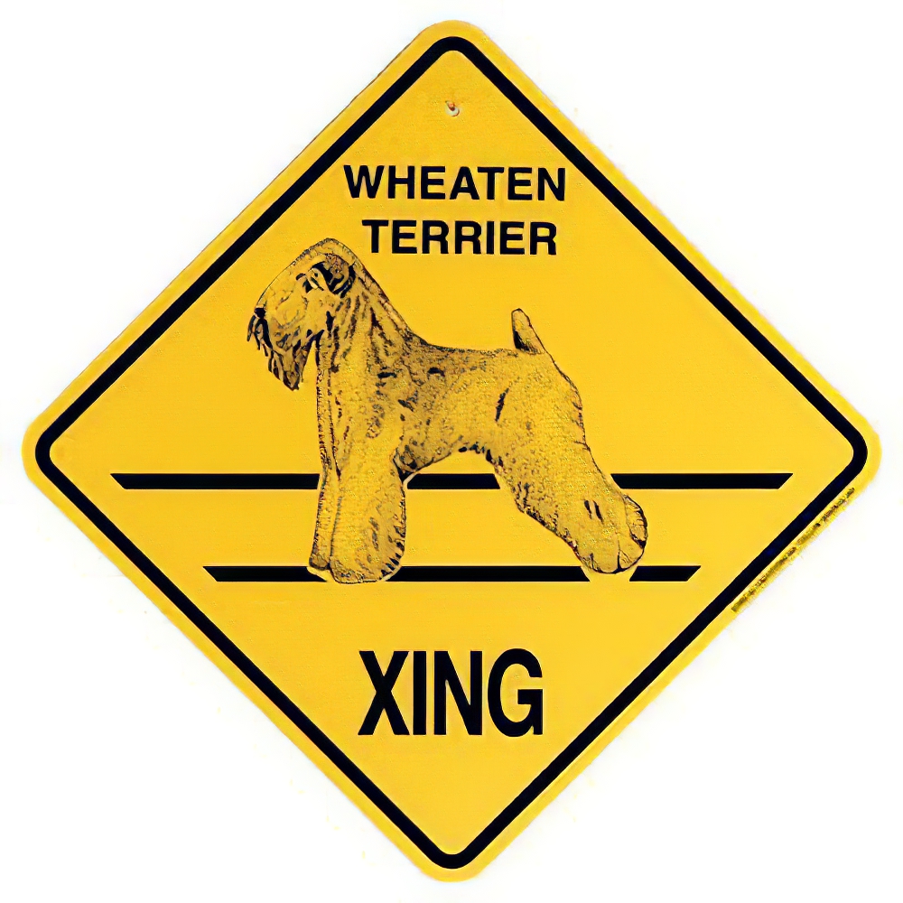 Xing Sign Wheaten Terrier Plastic 10.5 x 10.5 inches