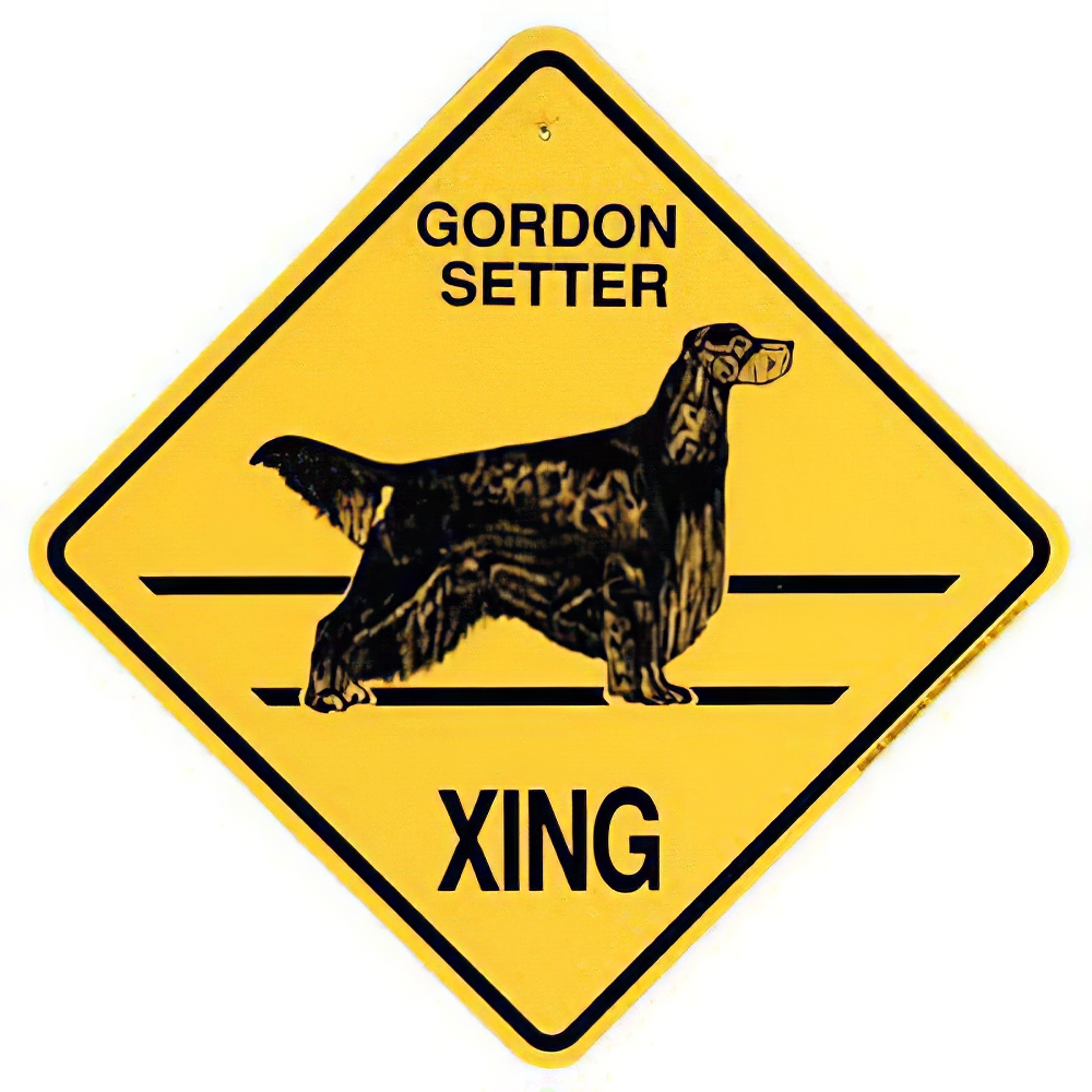 Xing Sign Gordon Setter Plastic 10.5 x 10.5 inches