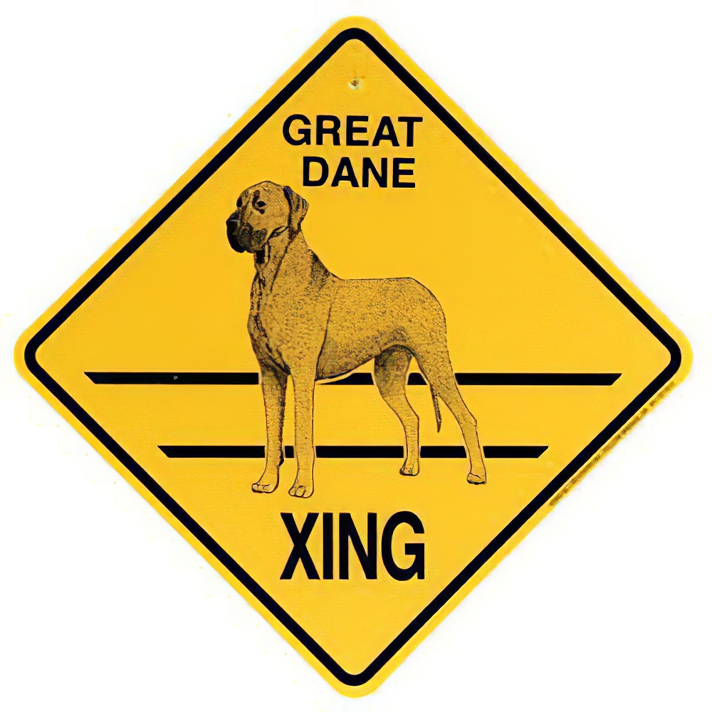 Xing Sign Great Dane Natural Plastic 10.5 x 10.5 inches