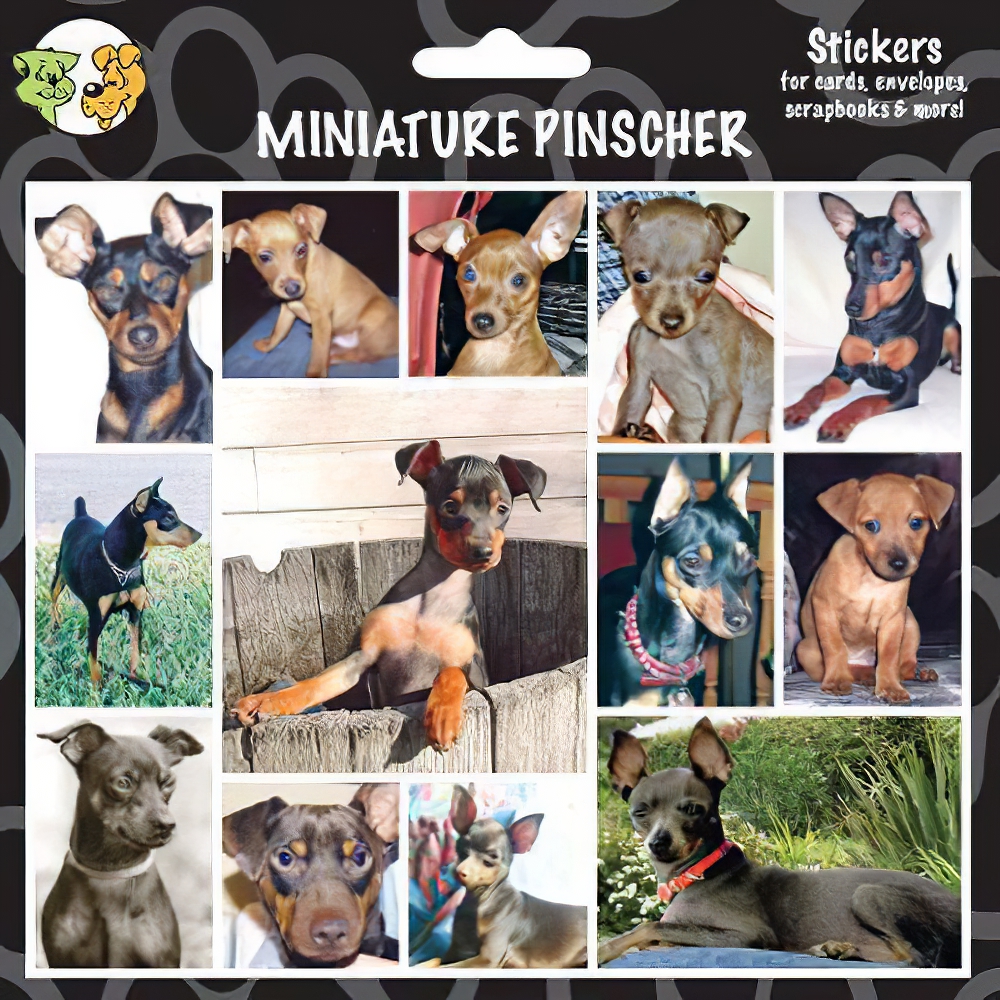 Arf Art Dog Sticker Pack Miniature Pinscher