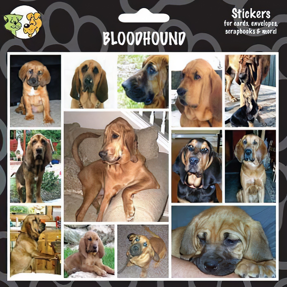 Arf Art Dog Sticker Pack Bloodhound