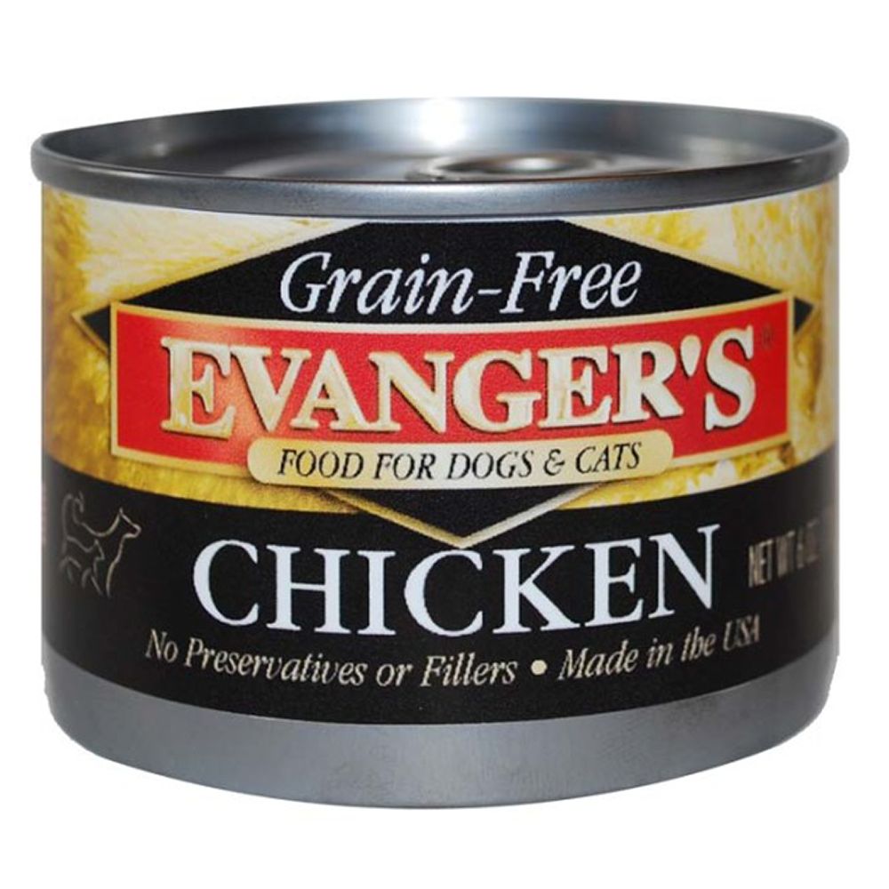 Evanger's Chicken Canned Dog and Cat Food 6 oz