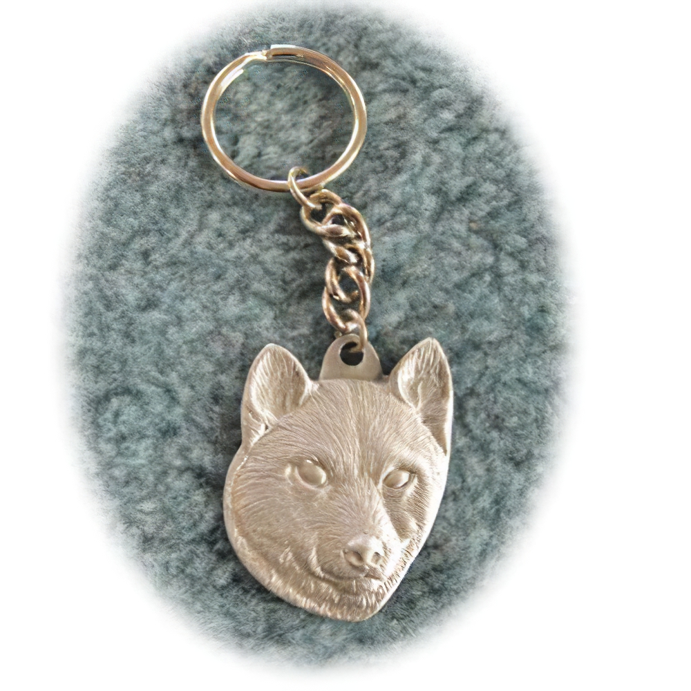 Pewter Key Chain I Love My Shiba Inu