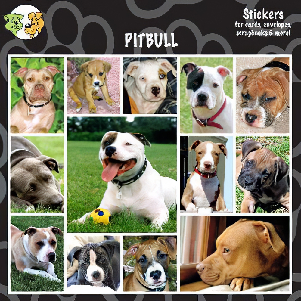 Arf Art Dog Sticker Pack Pit Bull Terrier