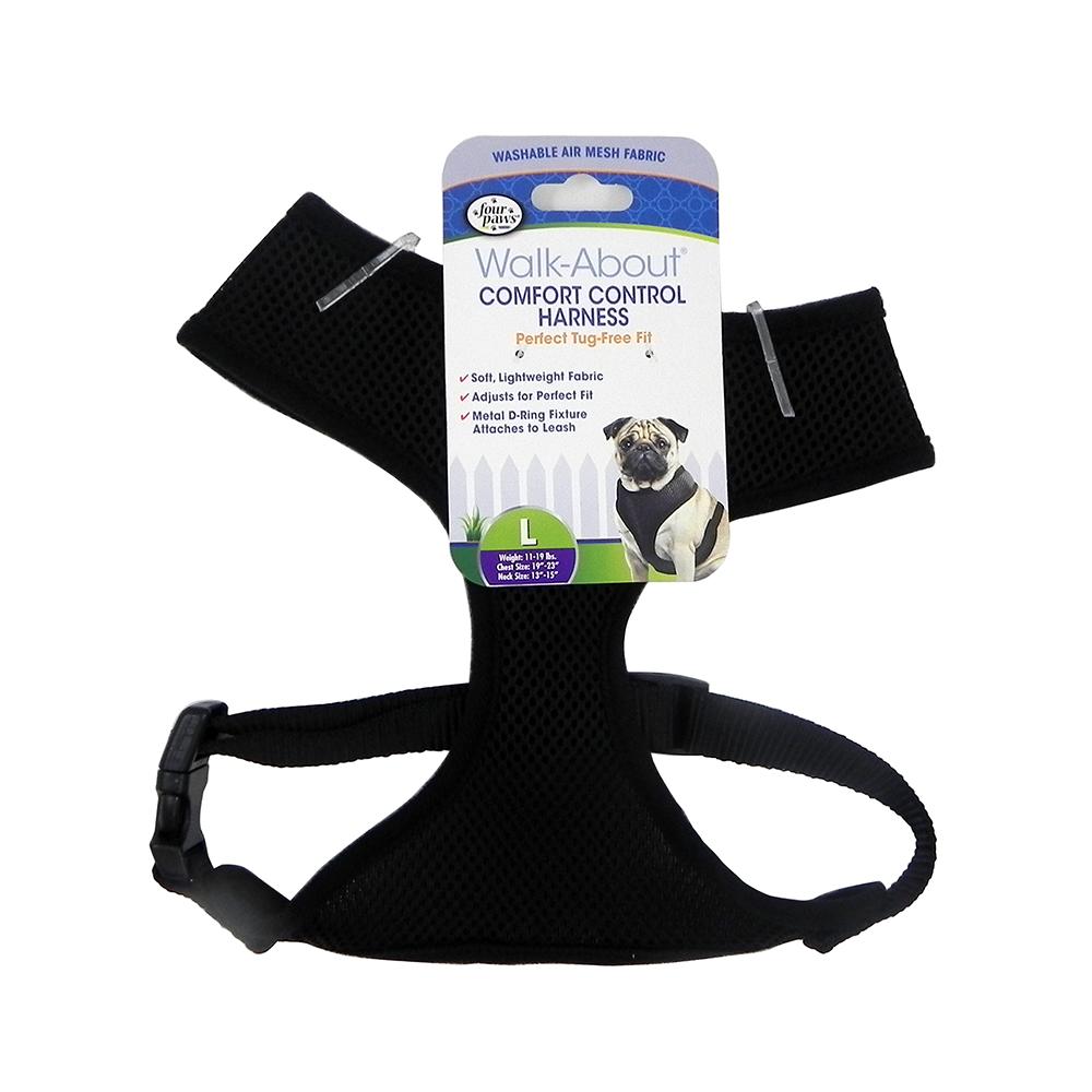 Comfort Control Dog Harness Black Large