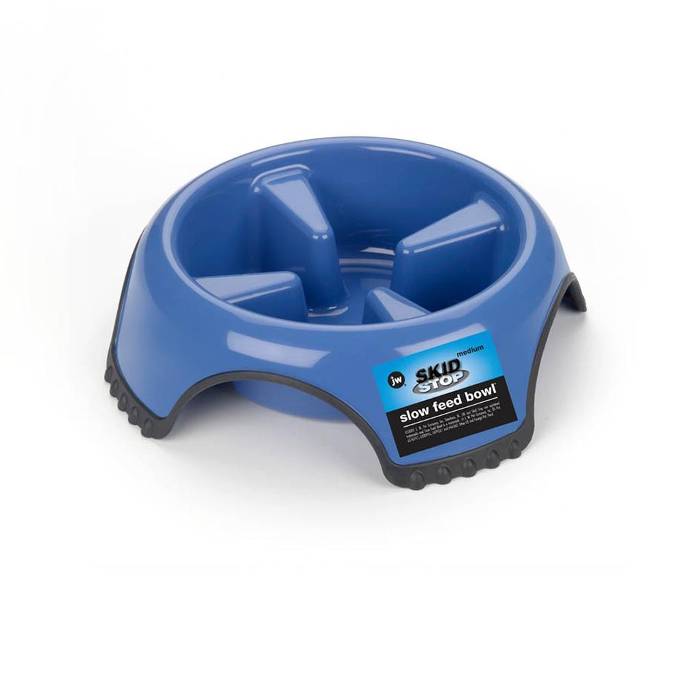 JW Slow Feed Dog Food Water Bowl Medium