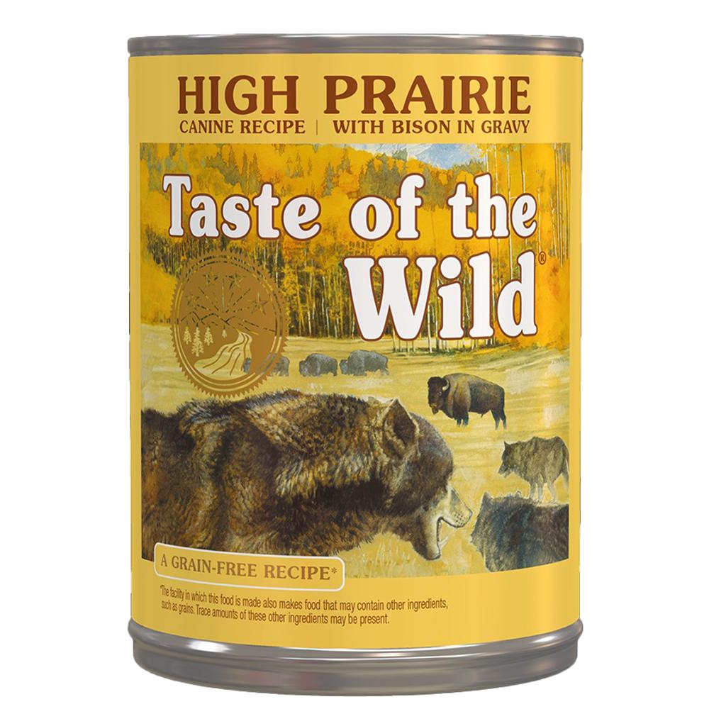 Taste of the Wild High Prairie Canned Dog Food case