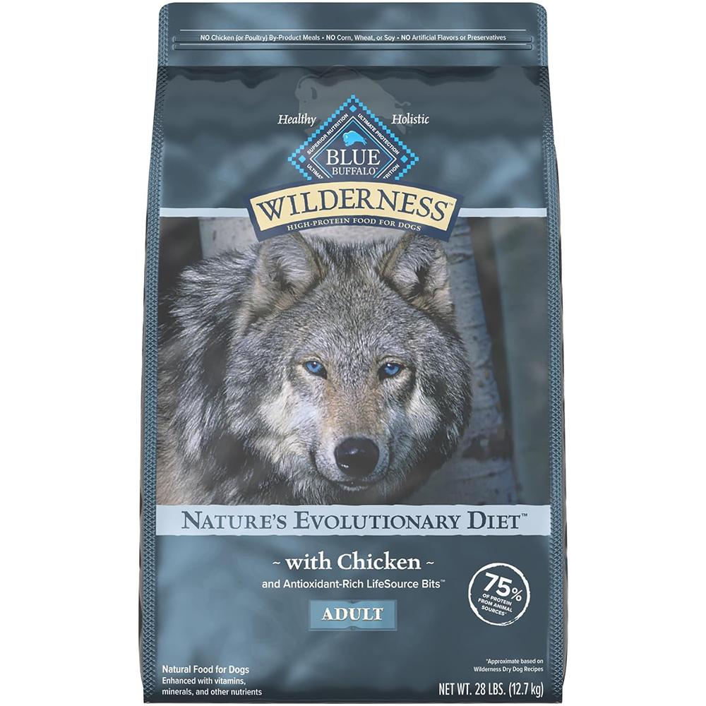 Blue Wilderness 28 lb High Protein Low Carb Food For Dogs