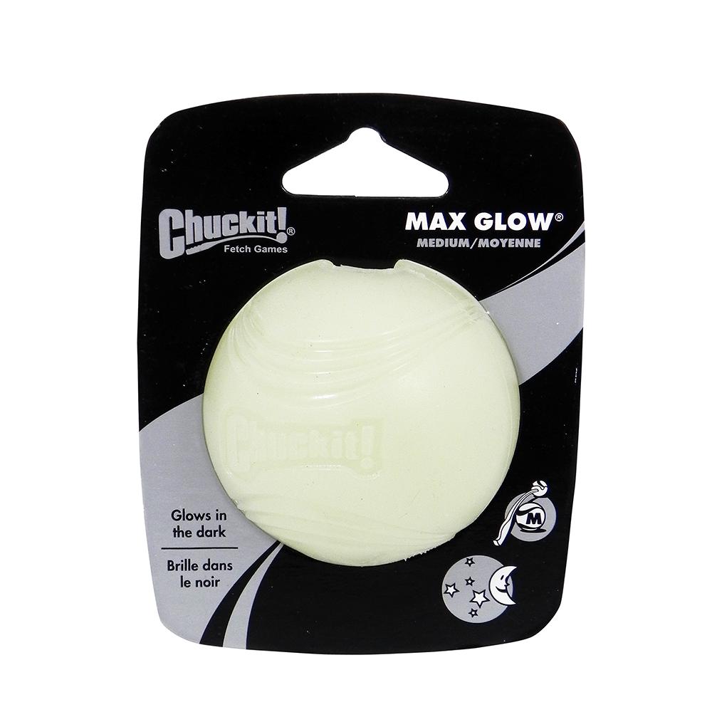 Chuckit Medium Max Glow Dog Fetch Ball