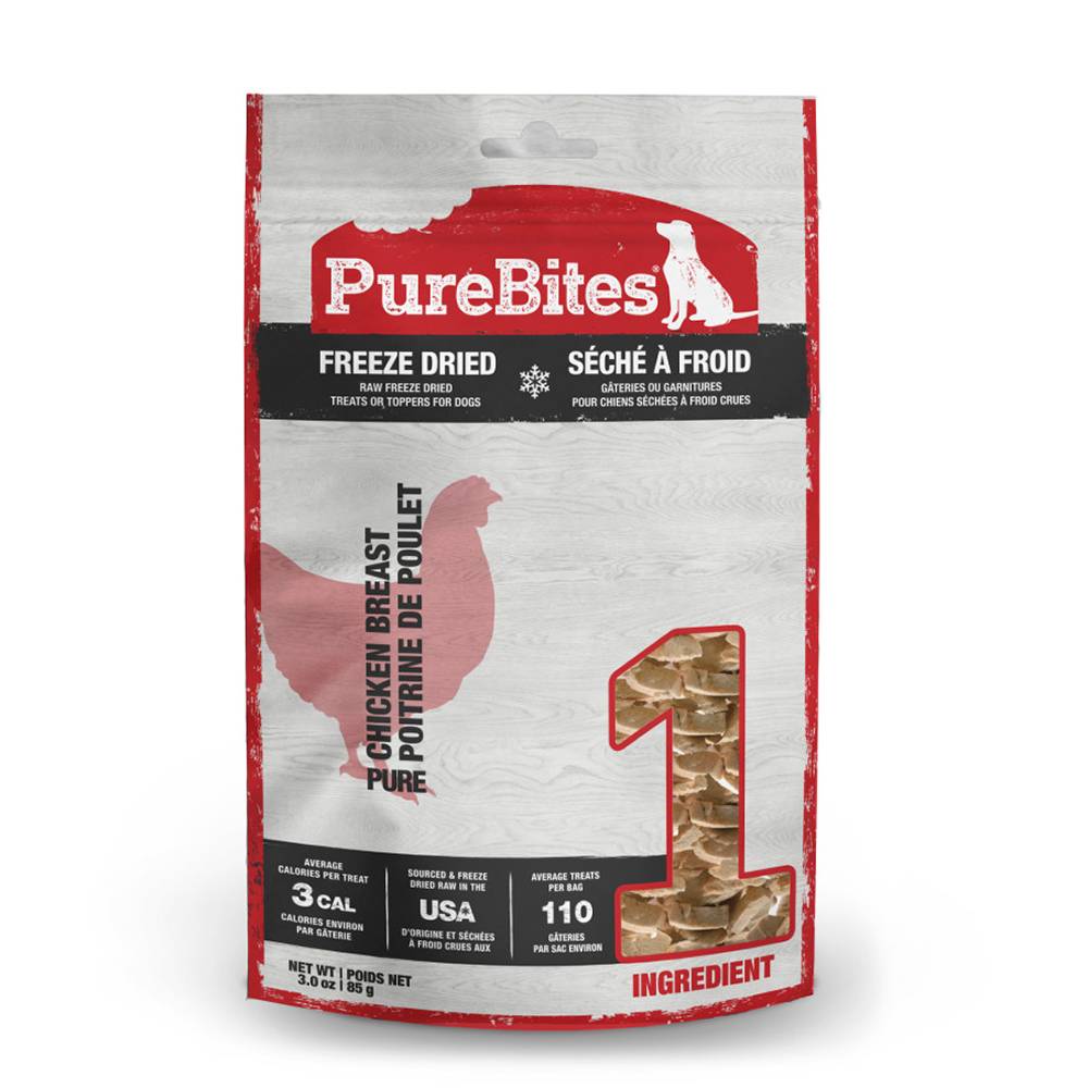 PureBites Freeze Dried Chicken Breast Dog Treat 3-oz