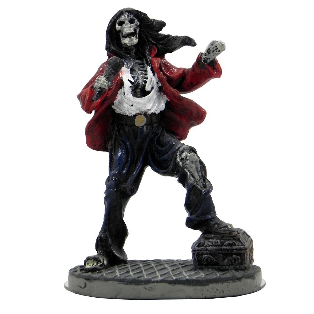 Rock Star Skeleton Vocalist Small Aquarium Ornament