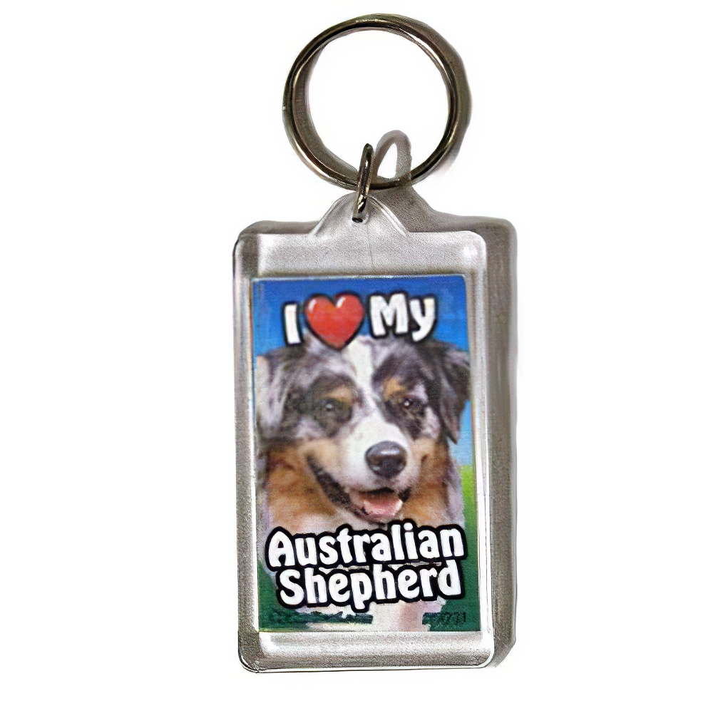 Plastic Keyring Australian Shepherd