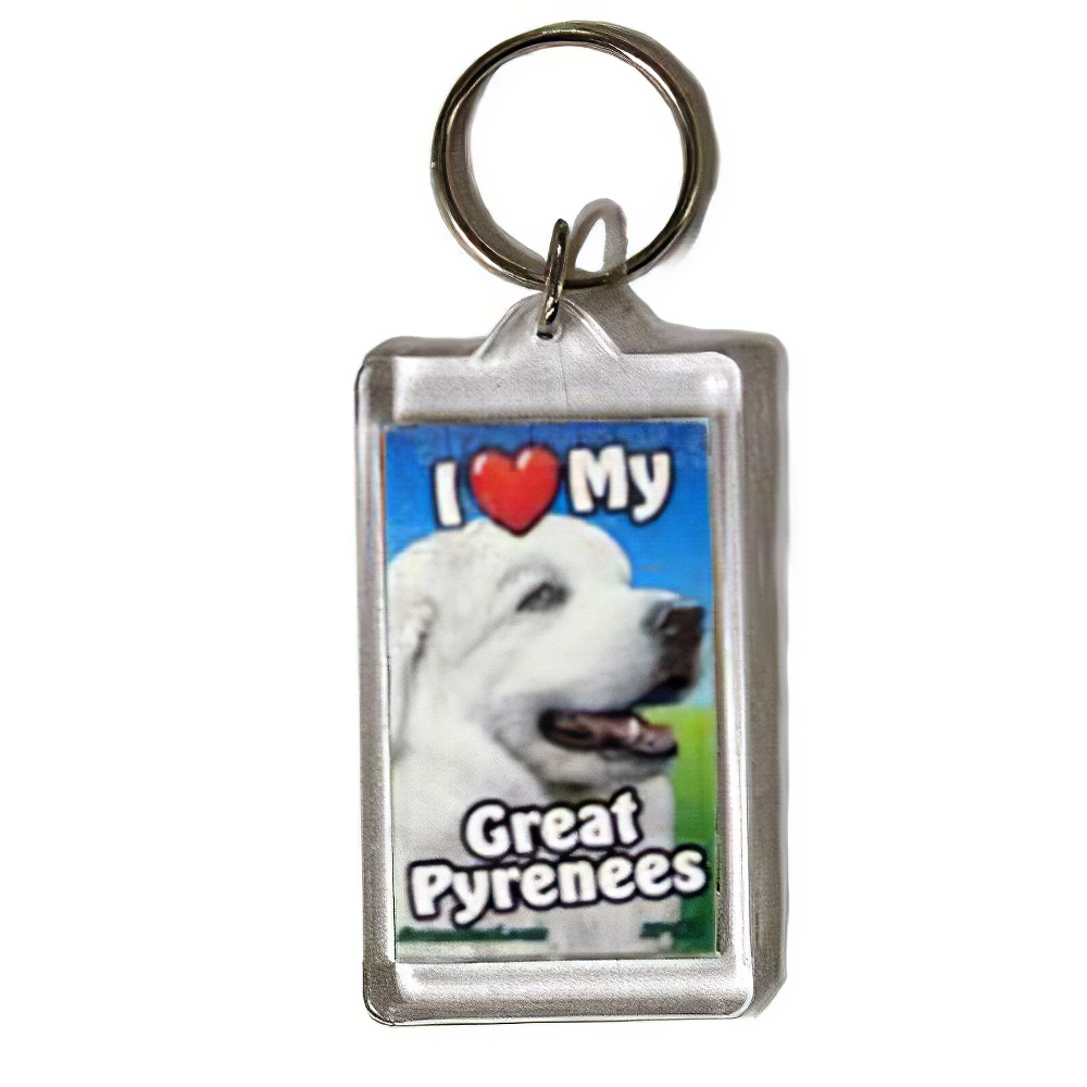 Plastic Keyring Great Pyrenees